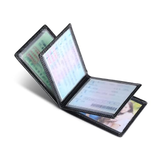 Operitacx Führerscheinhülle Aus Leder Mit Doppelfach Einfache Brieftasche Für Den Autofahrer Schwarz von Operitacx