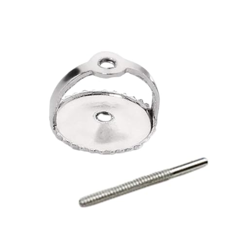 Operitacx 2 Paar Sterling Silber Ohrstecker Schraubverschluss Kleine Ersatz Ohrmuttern Allergiefrei Ohrzubehör für Damen und Herren Silber Schraubverschluss Ohrstöpsel Passend für Standard von Operitacx
