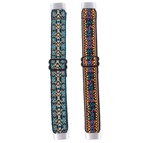 Operitacx 2 Stück Atmungsaktive Nylon Uhrenarmbänder Kompatibel mit Fitbit Luxe Verstellbar Langlebig Modisch Ersatz Armband für Damen und Herren von Operitacx