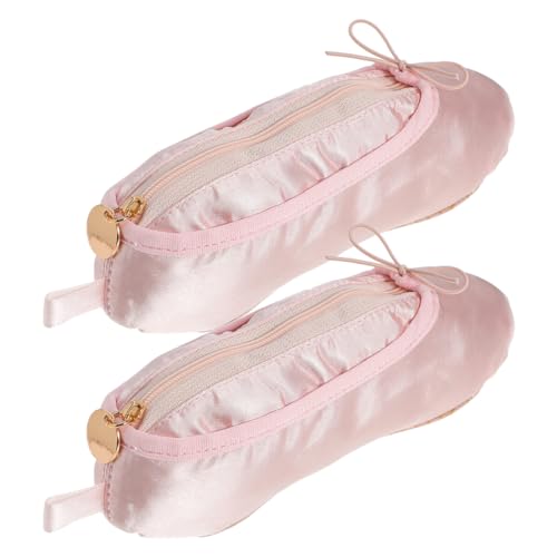 Operitacx 2 Stück Ballettschuh Make Up Tasche Tanzschuh Kosmetiktasche Multifunktionale Aufbewahrungstasche Für Bleistifte Und Pinsel Für Frauen Und Mädchen Ballettliebhaber von Operitacx