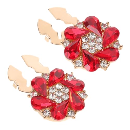 Operitacx 2 Stück Dekorative Abnehmbare Strass Knopfüberzüge für Kleine Knöpfe Modische Kompakte Manschettenknopf-abdeckungen für Damenblusen und DIY Kleidungsschmuck von Operitacx