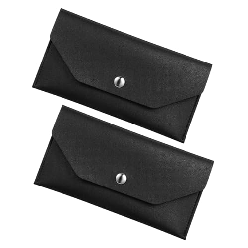 Operitacx 2 Stück Leder Geldbörse Geldhalter Geldbörse Schmale Geldtasche Wiederverwendbar Geldumschlagtasche Wiederverwendbare Geldaufbewahrungstasche Geldbeutel Mit Verschluss von Operitacx