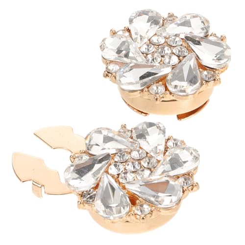 Operitacx 2 Stück Strass Knopfabdeckungen Metallknöpfe für Hemden und Blusen Abnehmbare Sichere Manschettenverzierung für Stilvolle Kleidung Leicht und Reisetauglich von Operitacx