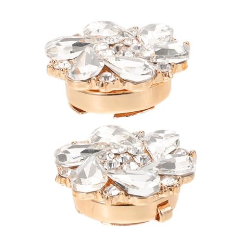 Operitacx 2 Stück Teiliges Abnehmbare Strass Knopfabdeckungen Manschettenknöpfe für Damenhemden Design Vielseitig Einsetzbar Kreative Diy-verzierung Verhindert Hemdärmellockerung von Operitacx