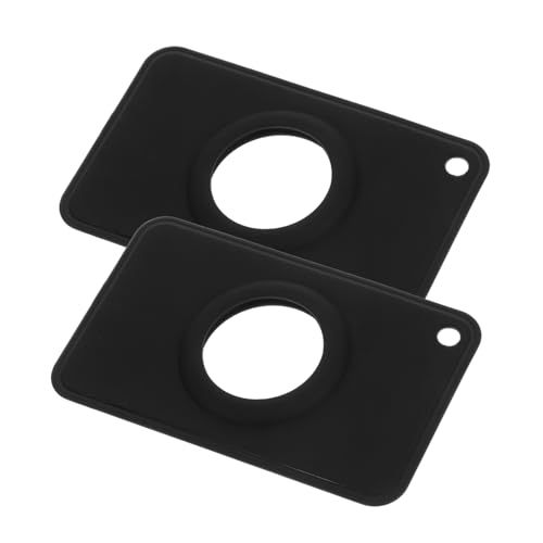 Operitacx 2 Stück Teiliges Schutzcover Dünn Moderner Schwarzer Kartenhalter Kompatibel für Herrenportemonnaie Rucksack Clutch und Handtasche Lost Tracer Schutzhülle von Operitacx