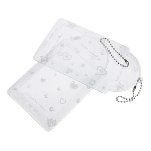 Operitacx 2 Transparente Kartenhalter: 7,6 cm (3 Zoll) Großer Kreditkarten-Organizer Aus PVC, Tragbarer Hüllen-ausweisschutz Für Studentenausweise, Fotokarten, Den Täglichen Gebrauch von Operitacx