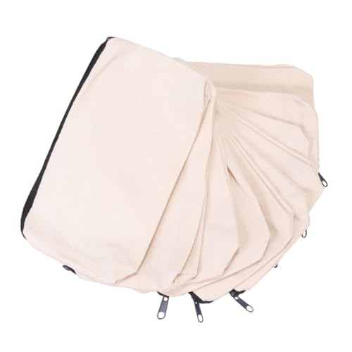 Operitacx 20 Stück Canvas Federmäppchen mit Reißverschluss Robuste Baumwolltasche Vielseitige Stifte und Kosmetiktasche Kompakte Aufbewahrungstasche für Schreibwaren und Zufällige Farbe von Operitacx