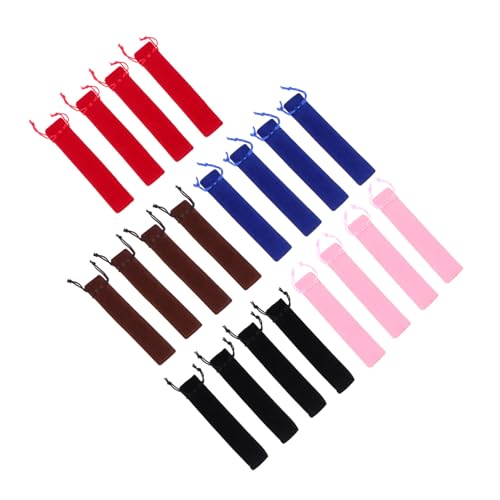 Operitacx 20 Stück Teiliges Stiftbeutel aus Strapazierfähigem Material mit Kordelzug Vielseitig als Federmäppchen Kosmetiktasche oder Aufbewahrungsbeutel Langlebig und Sicher für Schule und von Operitacx