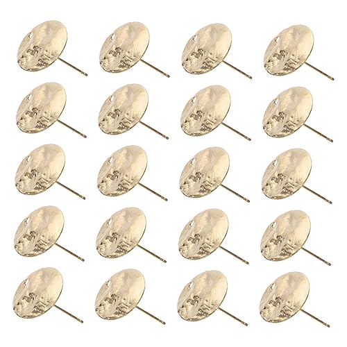 Operitacx 20stücke Ohrringbasis Flach Runde Tray Schmuckzubehör Ohrringpfosten Diy Ohrring Lünette Blanks Ohrring Basteln Komponenten von Operitacx