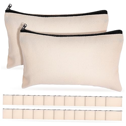 Operitacx 25 Stück Schwarze Reißverschlusstaschen Multifunktionale Federmäppchen Kosmetiktaschen Organizer für Reisen und Bürobedarf Langlebigem Canvas von Operitacx