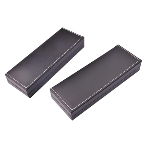 Operitacx 2Er-Packung Stiftbehälter ledermäppchen für stifte schwarzes federmäppchen Stiftbox für Künstler Stiftbox für Schwarzes Stiftetui schreibwaren Bleistifthalter Black von Operitacx