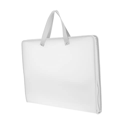 Operitacx 2St Zeichenpapier-Aufbewahrungstasche Portfolio für bildhafte Zeichnungen Tote-Organizer Rucksack Kunststudentenbedarf Portfolio-Ordner für Kunstwerke tragbar Mappe Handtasche Weiß von Operitacx