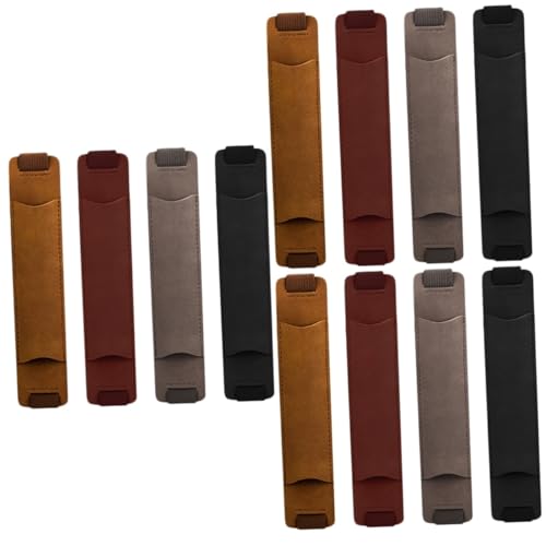 Operitacx 3 Sätze Teiliges Elastischer Stifthalter Aus Pu Leder Für Notizbuch Und Planer Stiftetui Und Weinrot Praktischer Schreibwaren Organizer Mit Gummiband 4 Stück * 3 von Operitacx