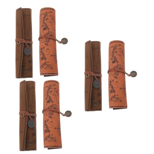 Operitacx 3 Sätze Vintage Stiftrolle Retro Canvas Bleistiftetui Mit Viel Platz Tragbare Aufbewahrungstasche Für Stifte Und Bleistifte Praktischer Organizer Für Künstler Und 2 Stücke * 3 von Operitacx