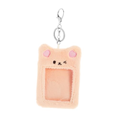 Operitacx 3 Stück Bärenkartenhalter-anhänger Plüsch Clip Ausgestopft Klarer Halter Personalisierter Studentenhalter Transparenter Halter Bushalter Transporthalter Namensschild PVC Khaki von Operitacx