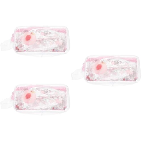 Operitacx 3 Stück Große Federtasche mit Cartoon Muster Bequeme Stift Organizer Tasche für Schule Freizeit und Künstlerbedarf als Kosmetiktasche für Unterwegs Leicht und Waschbar von Operitacx