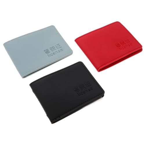 Operitacx 3stücke Führerschein Für Kfz-zulassung Und Versicherung Auto-ausweishalter Aus Kunstleder wasserdichte Dokumentenmappe Für Autoinnenraum von Operitacx