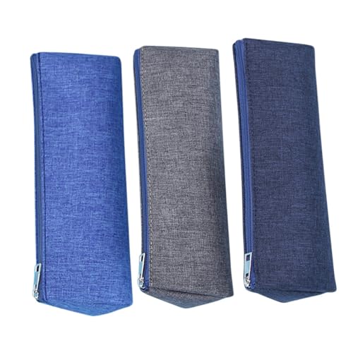 Operitacx 3 Stück Teiliges Stifteetui mit Reißverschluss Große Kapazität Leichtes Federmäppchen für Schüler und Büro Geeignet zur Aufbewahrung von Stiften Linealen Scheren und von Operitacx