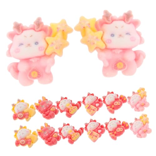 Operitacx 30 Stück Teiliges DIY Resin Drachen Charms Bunte Flache Drachenornamente für Haarnadeln Haarband Dekoration und Handyhüllen Langlebige Schmuckanhänger für Kreative Bastelideen von Operitacx