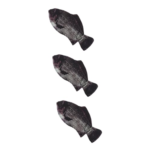 Operitacx 3st Mäppchen Lustige Geldbörse Fischbeutel Gefälschte Fischtasche Lustiger Stifthalter Fisch Geldbörse Stiftbehälter Stifttasche Stiftetui Mit Reißverschluss Stoff Makeup Tasche von Operitacx