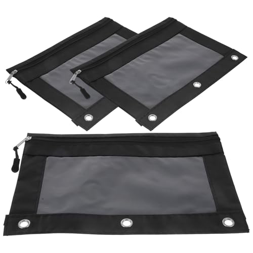 Operitacx 3Stücke Teiliges Transparentes Bleistiftetui mit Reißverschluss Großer Kapazität für Büro und Schule für Dokumentenorganisation und Reisen aus Strapazierfähigem von Operitacx