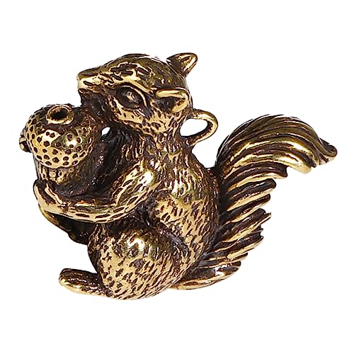 Operitacx 4 Stück Anhänger Messingdekor im antiken Stil Eichhörnchen Figur mini animal-design catchring craft Wohnkultur Ornament Schlüsselzubehör Dekor für zu Hause niedlich Statue Sammlung von Operitacx