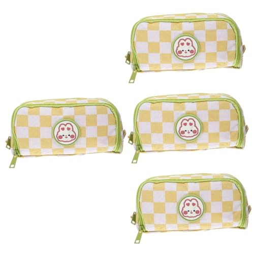 Operitacx 4 Stück Federmäppchen Im Schachbrettmuster Tragbare Bleistifttaschen Tragbare Stifthaltertasche Tasche Für Aquarellstifte Markierstift Etui Container Kind Polyester Beutel von Operitacx