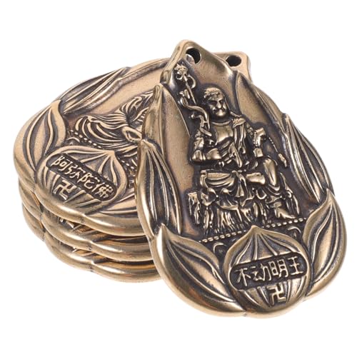 Operitacx 4stücke Teiliges Buddha Schlüsselanhänger Aus Messing Vintage Amulette Für Schmuck Robuste Für Schlüsselbund Halskette Oder Armband Symbolische Designs Für Persönliche von Operitacx