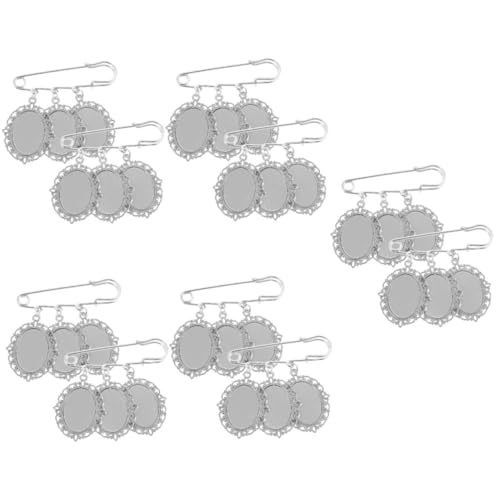 Operitacx 5 Sätze Diy Broschen Anstecknadeln Leichtere Und Langlebige Blanko Anhänger Für Wärmeübertragung Individuell Gestaltbare Broschen Für Kreative Accessoires 2 Stücke * 5 von Operitacx