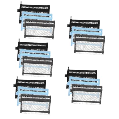 Operitacx 5 Sätze Tasche Aus Nylonnetz Mesh-stifttasche Schreibwarentasche Aufbewahrungssack Storage Pockets Große Bleistift-Aufbewahrungstasche Federmäppchen Mit Reißverschluss 3 Stücke * 5 Operitacx 5 Sätze Tasche Aus Nylonnetz Mesh-stifttasche Schreibwarentasche Aufbewahrungssack Storage Pockets Große Bleistift-Aufbewahrungstasche Federmäppchen Mit Reißverschluss 3 Stücke * 5 von Operitacx