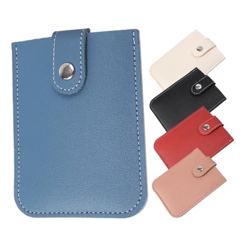 Operitacx 5 Stück Teiliges Pull Out Kartenetuis aus Wasserdichtem PU für Damen und Verdeckter Schiebemechanismus Kompakter Kartenhalter Organizer Langlebig und Sicher für Alltag und Beruf von Operitacx