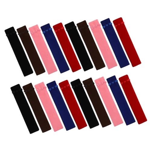 Operitacx 50 Stück Fleece -Stiftbeutel Brunnenstifthalter Stiftkofferbeutel Federmäppchen Ästhetik Schulstiftbeutel Kunststiftfall Etui für Stifthalter Women's Pencil case Stifthülle Flanell von Operitacx