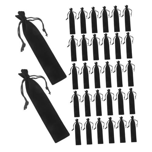 Operitacx 50 Stück Samt Stifttaschen mit Kordelzug Weiche Samtige Pen Sleeves für Füllfederhalter und Stifte Leicht Handlich für Schule Büro Präsentverpackung und Organisation von Operitacx