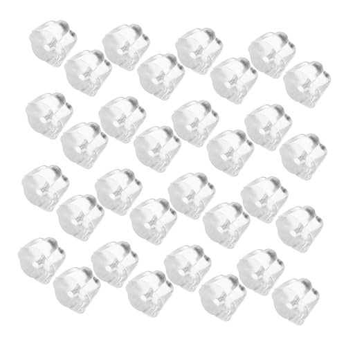 Operitacx 50 Stück Transparente Silikon Ohrring Verschlüsse Ohrstecker Stopper Sicherer Halt Weiche Ohrstecker Rückseiten für Damen Schmuck DIY Zubehör von Operitacx