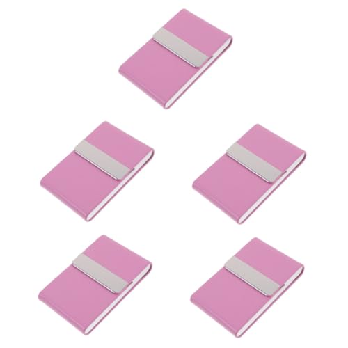 Operitacx 5St Geschäftskartenhalter kreditkartenhalter Credit Card Holder Passhülle travel Trunk pasaport kılıfı pink Unternehmen Geldbörse Kartentasche Visitenkarte Mann Ausweis Metall Rosa von Operitacx