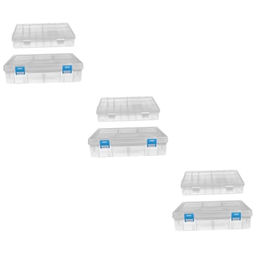 Operitacx 6 STK PP Kunststoff transparente Box aufbewahrung Box kleiderboxen aufbewahrung klarer Behälter Kunststoffbehälter Schreibwaren-Organizer Schreibwarenhalter Weiß von Operitacx