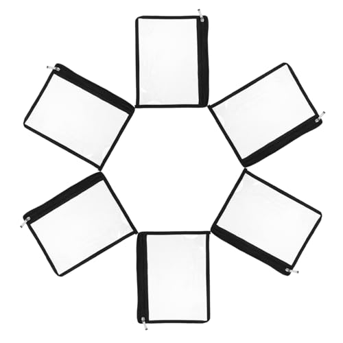 Operitacx 6-teiliges Vielseitiges Federmäppchen Aus PVC Mit Reißverschluss Reisetasche Büro- Und Schulbedarf Organizer von Operitacx