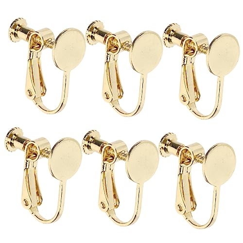 Operitacx 6 Stück Clip Ohrclip Flacher Kopf Spiralschraube Ohrclips Diy Schmuckzubehör Leicht Vielseitig Dekorierbar für Modeschmuckherstellung von Operitacx