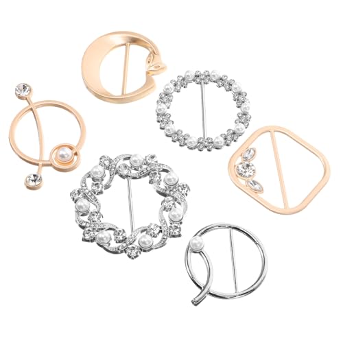 Operitacx 6 Stück Teiliges Taillenschnallen Metallring für Hemd und T Shirt Dekorative Kratzfeste Clips mit Stabilem Halt für Schal und Oberbekleidung Vielseitig Einsetzbar bei Festen und von Operitacx