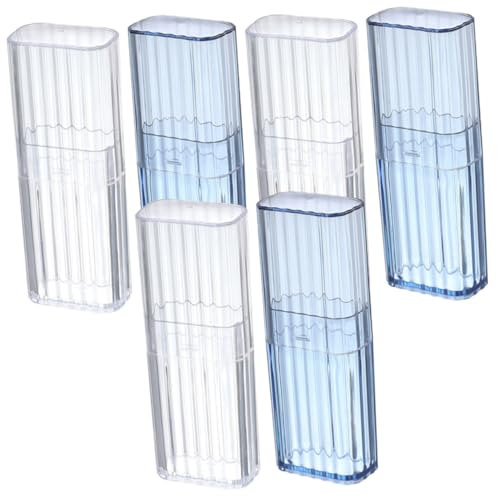 Operitacx 6 Stück Teiliges Tragbare Aufbewahrungsbox für Wattestäbchen und Zahnstocher Transparente Reise Organizer Box für Kleine Gegenstände für Reisen und Unterwegs Operitacx 6 Stück Teiliges Tragbare Aufbewahrungsbox für Wattestäbchen und Zahnstocher Transparente Reise Organizer Box für Kleine Gegenstände für Reisen und Unterwegs von Operitacx