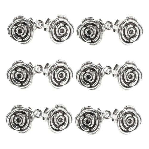 Operitacx 6 Stück Vintage Sweater Collar Clips Retro Cardigan Shawl Verschluss Stilvolle Blumendekor Clips für Damen Robuste Sichere Kleidungshalter für Pullover Umhänge Capes von Operitacx