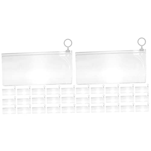 Operitacx 60 STK Transparente Schreibwaren Tasche Reise-Make-up-Taschen Kratzfeste Stifteetuis Stifttaschen transparente Stiftetuis Mehrzweck Mäppchen Container Aufbewahrungstasche Student von Operitacx