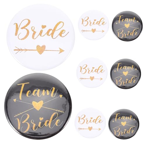 Operitacx 8 Stück Teiliges Bride Pin Langlebige Party Anstecker aus Hochwertigem Material Dekorative Braut Team Buttons für Junggesellinnenabschied und Hochzeitsfeier Stilvolle Accessoires von Operitacx