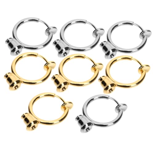 Operitacx 8stücke Perlenringe Ohrringpfosten Zum Selbermachen Offene Perlenringe Diy-ohrringringe Schmuckhandwerkszubehör Anhängerrahmen Perlen Ohrring von Operitacx