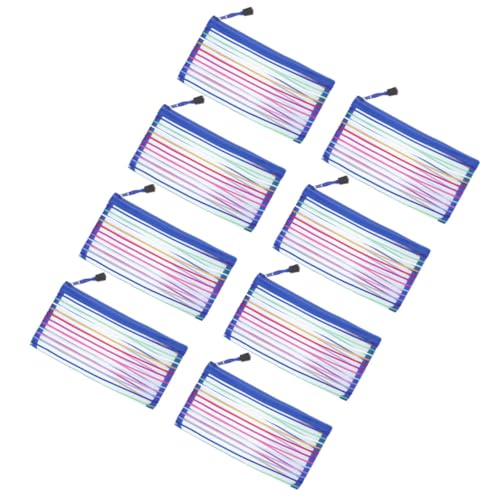Operitacx 8St Geldscheintasche aus Oxford-Stoff Federmäppchen Mehrzweck-Stifttasche Etui Makeup Tasche Beutel Blaue Stiftemappe Bleistift-Organizer Bleistiftbehälter Aluminiumlegierung Blue von Operitacx