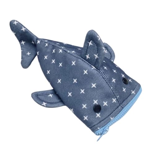 Operitacx Canvas Federmäppchen mit Reißverschluss Kleines Fisch-Motiv Große Kapazität Langlebiges Stoff-etui für Schule Büro Reise Einzigartiges Design mit Sternen Robust und Leicht Tragbar von Operitacx