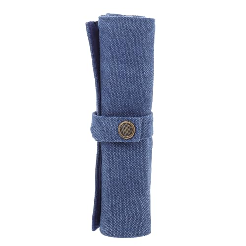 Operitacx Canvas Roll up Federmäppchen mit Großem Fassungsvermögen Mehrfachfächern zur Stifteorganisation Strapazierfähige Leinwand für Schule Kunststudenten Zeichnen und Malen von Operitacx