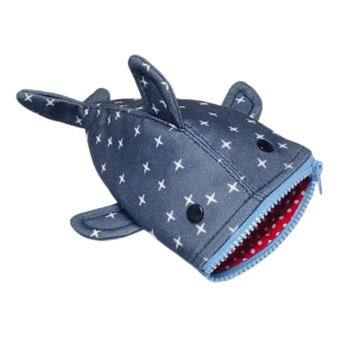 Operitacx Cooles Shark Federmäppchen mit Sternenmuster Große Kapazität Robustes Canvas Multifunktional für Schule Büro und Reise Leichter Organizer für Stifte und Kleine Accessoires von Operitacx