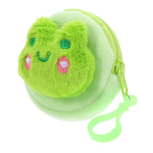 Operitacx Cute Frog Purse Weiches Plüsch-geldbörsen-Design Für Junge Mädchen Multifunktionale Aufbewahrungstasche Für Münzen Schlüssel Und Kopfhörer Für Mädchen Und Tierliebhaber von Operitacx