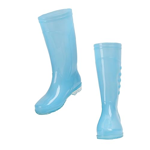 Operitacx Regenstiefel Damen Transparent wasserdichte Regenstiefel Anti-rutsch Regenschuhe Leicht Outdoor Schuhe Mit Großem Schlauchöffnung Für Regnerisches Wetter von Operitacx